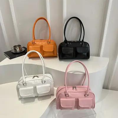 Korean Style Summer Tote Bag Double Pocket Large Capacity