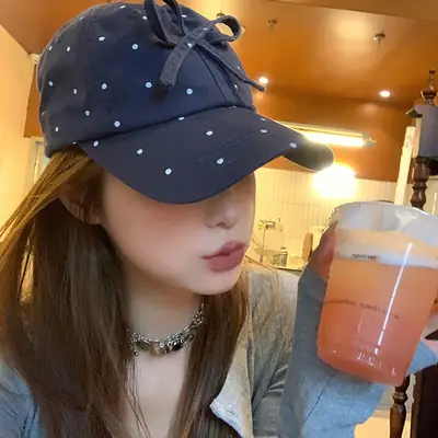 Women's Sweet Bow Dot Baseball Cap Spring Summer