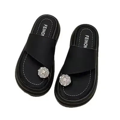 Women's Beach Slippers Rhinestone Non-slip Summer Sandals