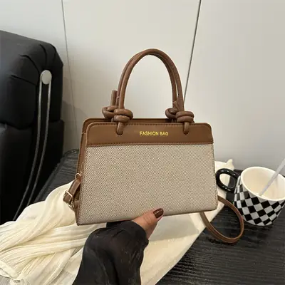 Korean Style Leather Shoulder Bag Large Capacity 2025