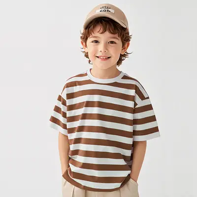 Summer Striped T-Shirt for Boys Blue White