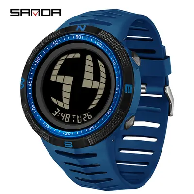 Sanda Green Crossbody Waterproof Electronic Watch for Teens