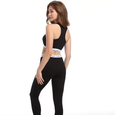 Women's Grey Push-Up Shockproof Running Trousers Set