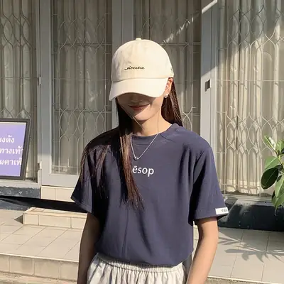 Korean-style Baseball Cap Navy Blue Women's Spring Summer Sunshade