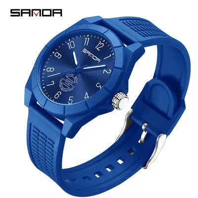 Sanda Green Quartz Watch Silent Waterproof