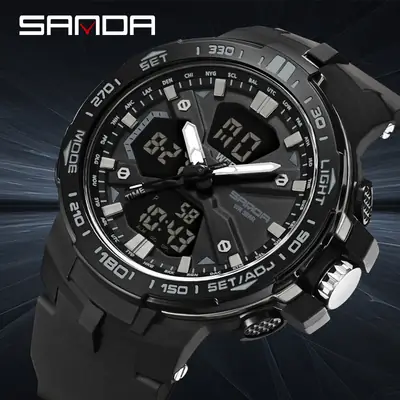 Sanda Multifunctional Waterproof Wristwatch for Men