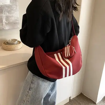 Korean Style Red Crossbody Bag for Women