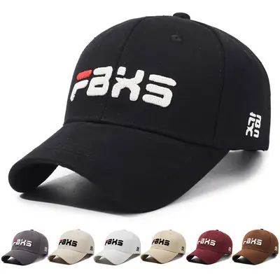 White FAKS Embroidered Cap for Men Women