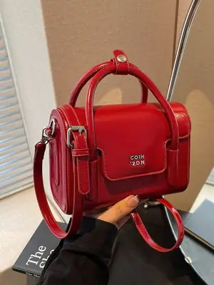 Red Minimalist Women's Shoulder Crossbody Bag 2026