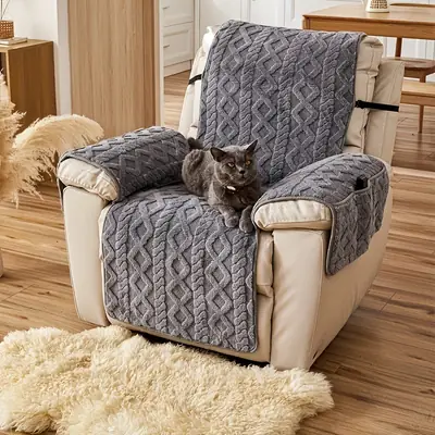 Thickened Jacquard Fleece Sofa Cover for Single Chair