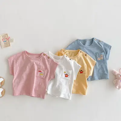 Boys Pink Cartoon T-Shirt 2026 Summer Style