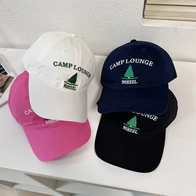 Camp Lounge Baseball Caps Women Pink Black White