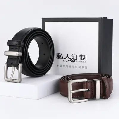 Women's Brown Cowhide Belt for Casual Wear