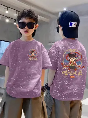 100% Cotton Boys Star T-Shirt Red White Summer Wear