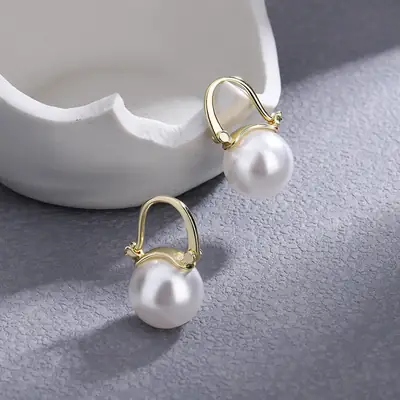 Pearl French Earrings Light Luxury Elegant