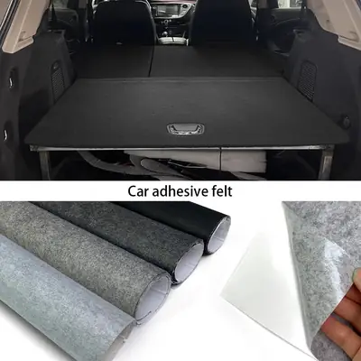 Cross-border hot selling self-adhesive flocking cloth 1mm adhesive flocking cloth black felt easy to cut easy to stick