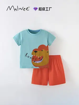 European & American Boys T-Shirt Shorts Set Summer