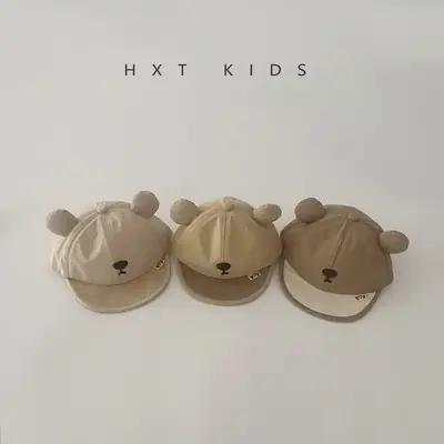 Baby Bear Sunshaded Hats for Girls Beige