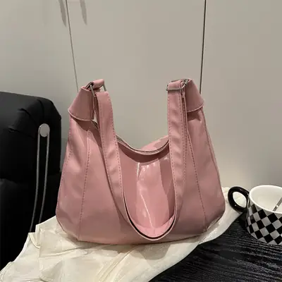 Pink Leather Shoulder Bag for Women 2025