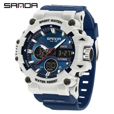 Sanda Waterproof Multi-function Sport Watch Orange Black