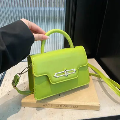 Women's Green Shoulder Bag 2025 Spring Summer New Arrival