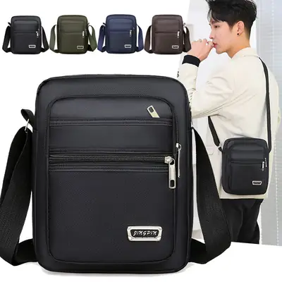 Men's Composite Oxford Cloth Shoulder Bag Black