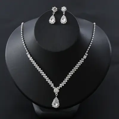 Brilliant Diamond Lady Bride Necklace for Wedding Banquet