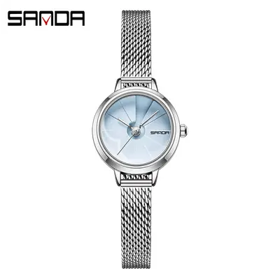 Sanda Women's Rose Gold Quartz Watch with Luxurious Mesh Band