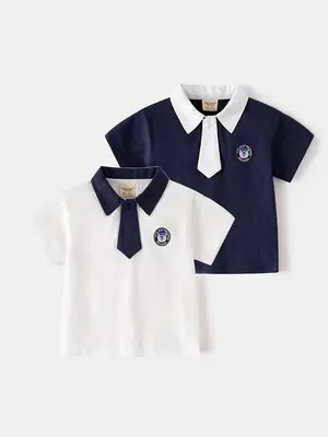 Boys Navy Polo Shirt 2025 Summer New Arrival