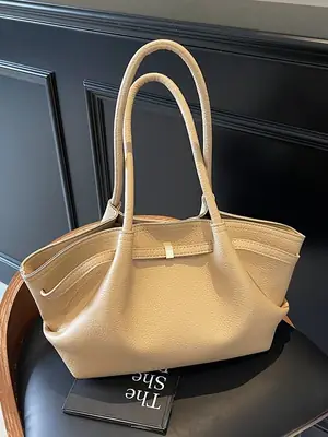 Women's Korean Style Beige Tote Bag 2025