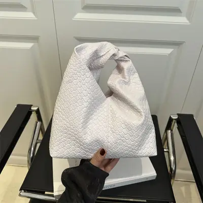 White Quilted Women's Commute Bag