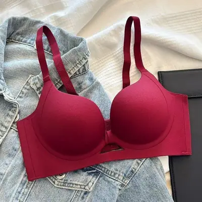 Beige Anti-Sagging Bra for Small Chest