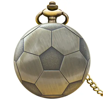 Ancient Bronze Basketball Pocket Watch with Chain