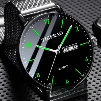 Tigerao Quartz Men's Green Dial Watch with Calendar