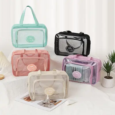 Portable PVC Wash Bag for Travel, Bath, Makeup & Luggage