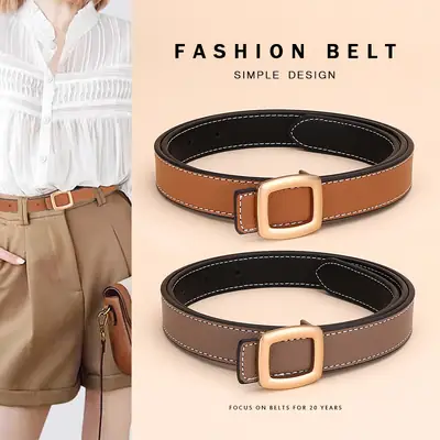 Women's Leather Belt with Palm Print, Korean Style, Decorative, Fashionable, Trendy, High-End Feel, Women's Belt