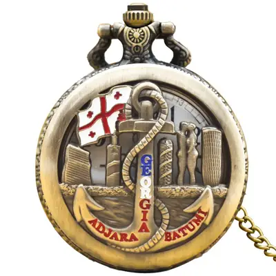 Bronze Logo Pocket Watch with Drip Design