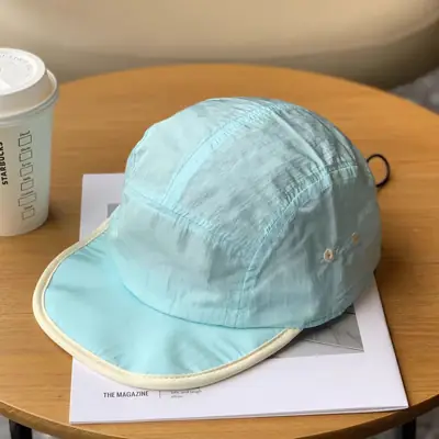 Japanese Lightweight Sun Hat for Men Brown Drawstring Cap