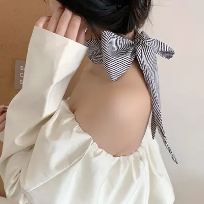 Silk Knot Tie Hair Band Scarf for Women