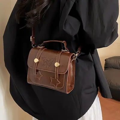 Brown Western Style Shoulder Crossbody Bag 2025
