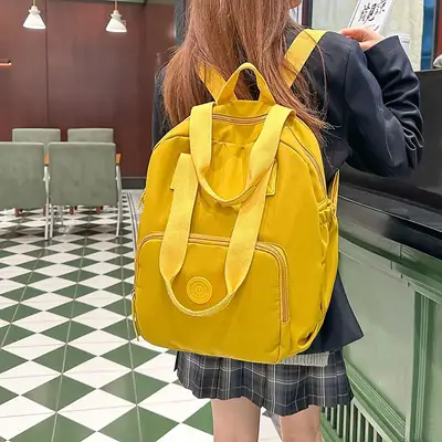 Women Yellow 2026 Casual Travel Backpack Large Capacity