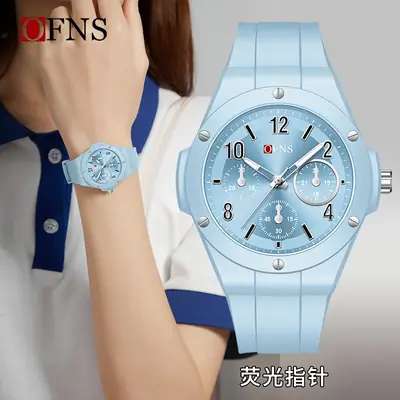 Oufani Red Waterproof Student Watch for Girls Boys