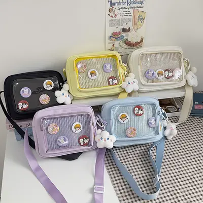 Japanese Girl Ins Transparent Crossbody Bag for Girls