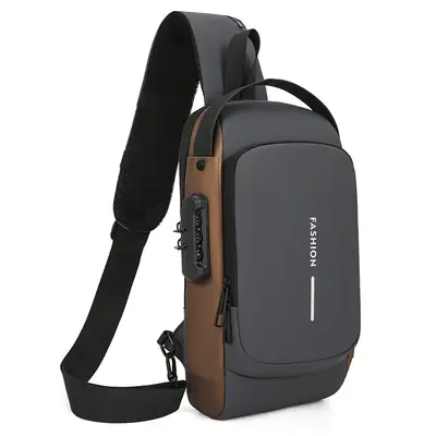 Fashionable Men's Anti-Theft Crossbody Bag Large Capacity