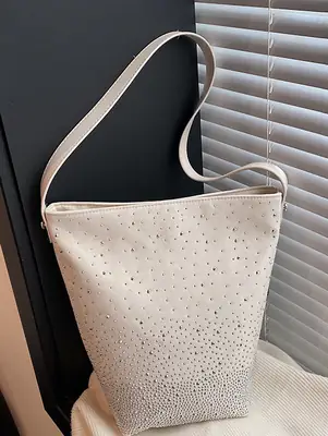 Women's Crossbody Bag Large Capacity Beige Dot Pattern