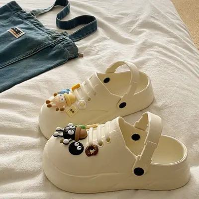 Women's Cute Ball Cave Shoes Summer 2025 Beige