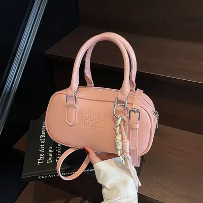 Pink Vintage Shoulder Crossbody Bag for Women