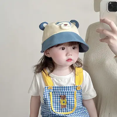 Cute Bear Ears Baseball Cap for Boys Girls Summer