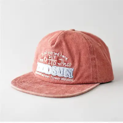 Men's Pink Hooded Cap with "Huds Stout" Embroidery