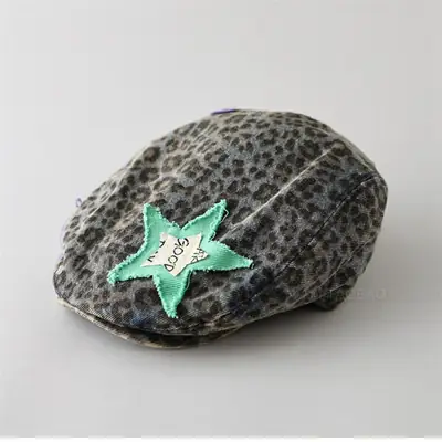 Star Leopard Print Forward Hat Women's Fashion